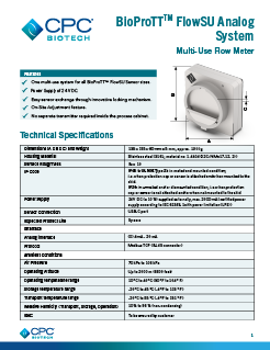 BioPro FlowSU Spec Sheet